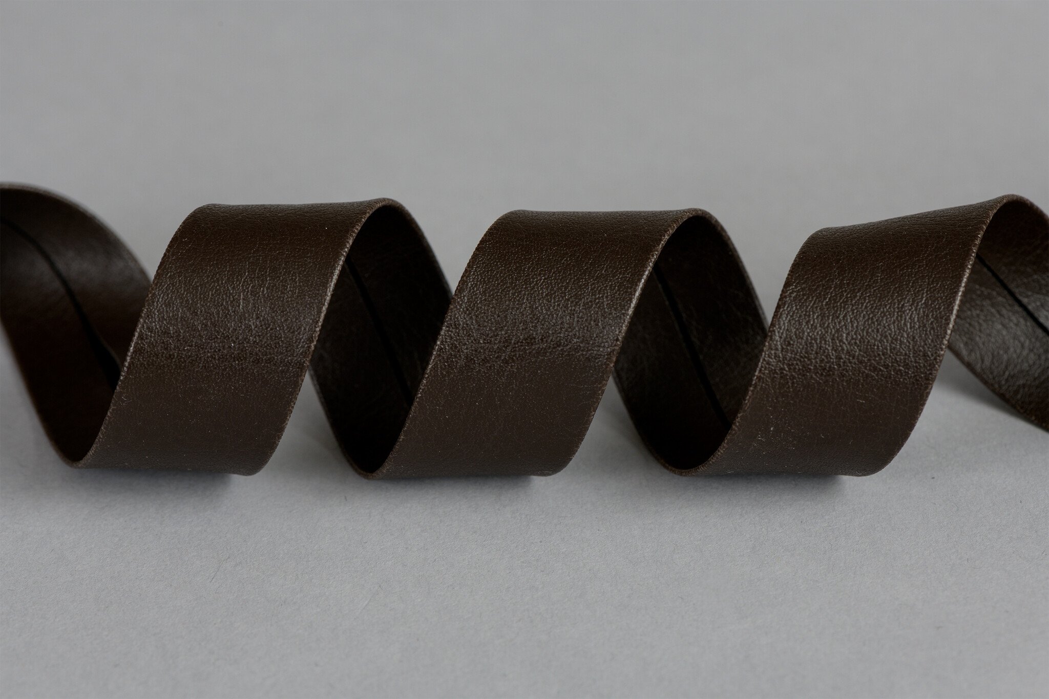 Biaisband Imitatieleer Donkerbruin 20mm