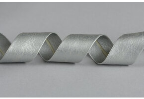 Biaisband Imitatieleer Zilver 20mm