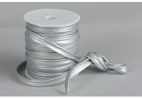 Paspelband Imitatieleer Zilver 10mm