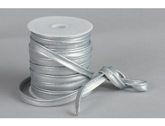 Paspelband Imitatieleer Zilver 10mm