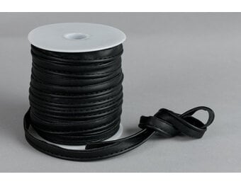 Paspelband Imitatieleer Zwart 10mm