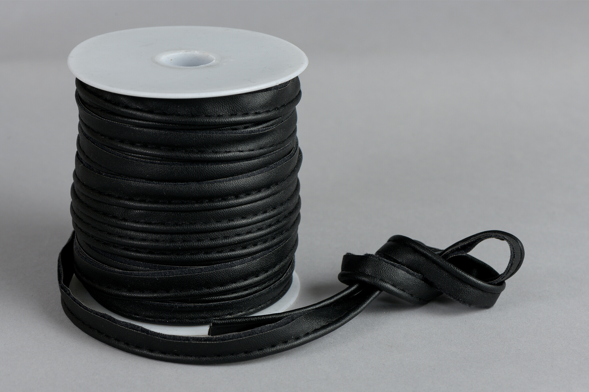 Paspelband Imitatieleer Zwart 10mm