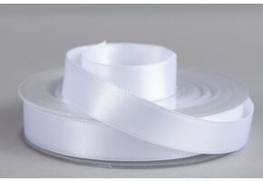 Satijnband 16mm Wit