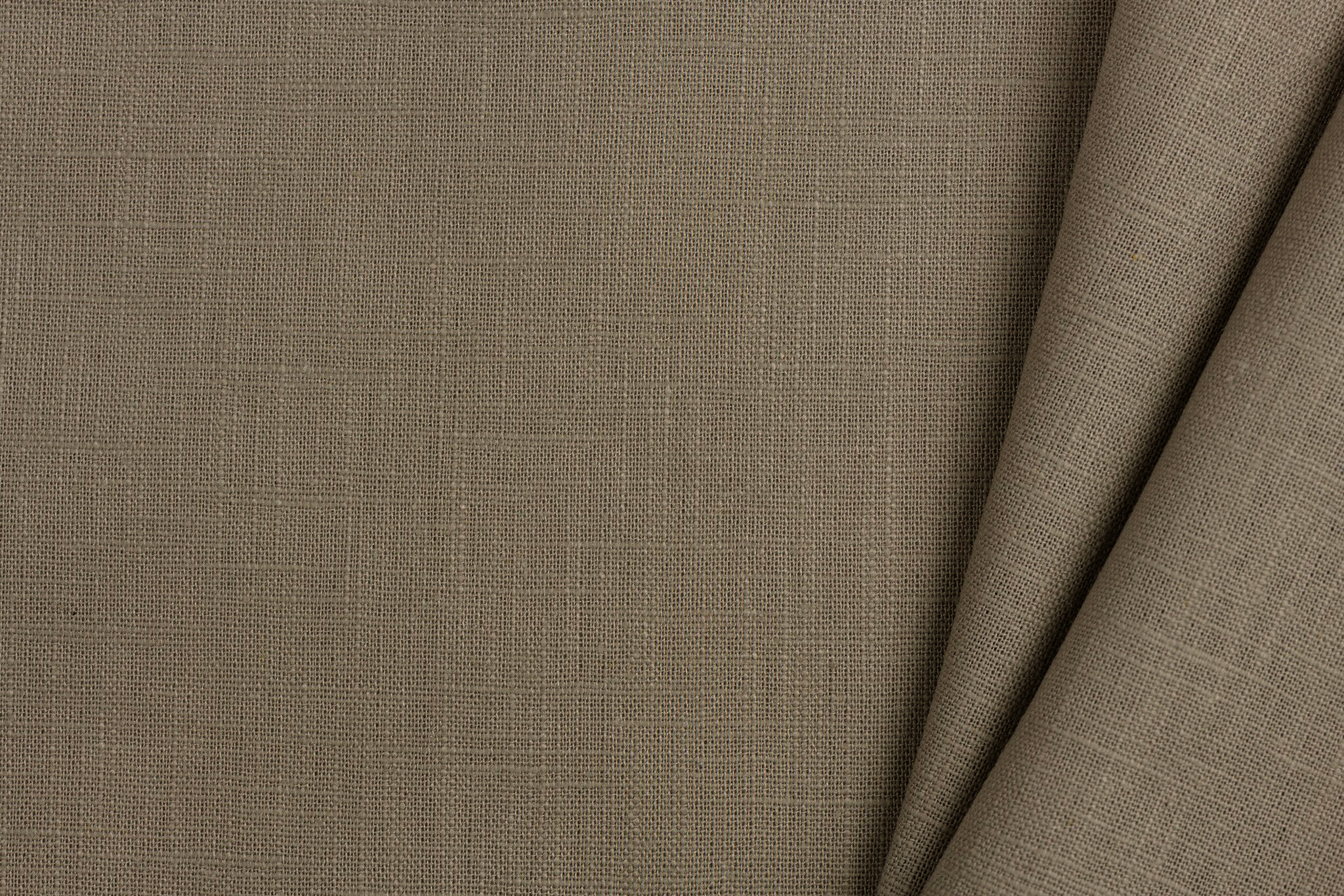 Linnen Stof Taupe - Bruin