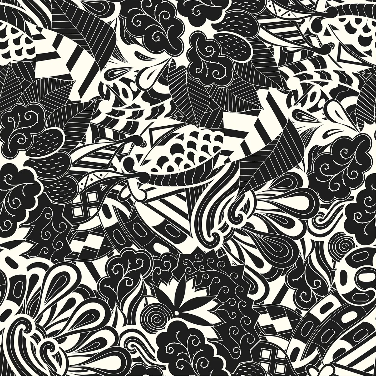 Viscose Voile Stof Digital Print Abstract