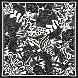 Viscose Voile Stof Pareo Panel Abstract