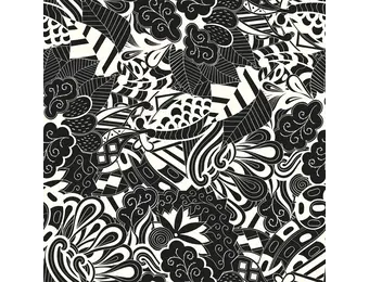 Katoen Half Panama Stof Digital Print Abstract