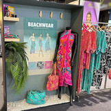 Katoen Half Panama Stof Digital Print Abstract