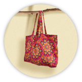 Katoen Half Panama Stof Digital Print Abstract