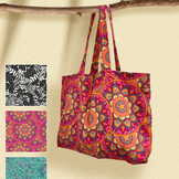 Katoen Half Panama Stof Digital Print Abstract