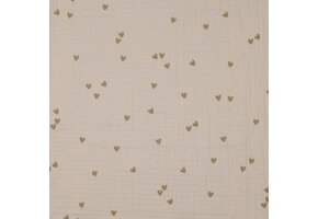 Hydrofiel Stof Kleine Hartjes - Zand