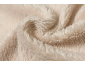 Teddy Katoen Stof Licht Beige