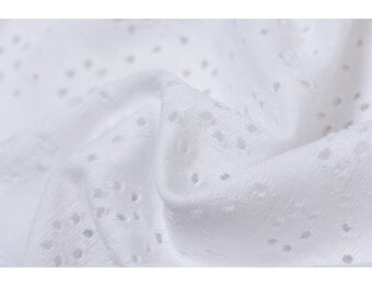 Broderie Tricot Stof Wit