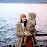 Teddy Stof Ruit Beige