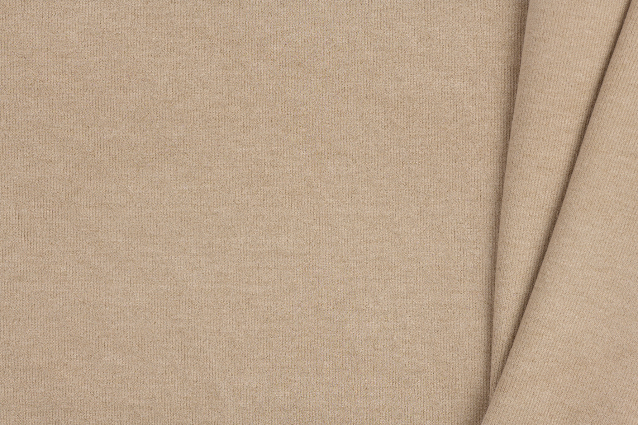 Brushed Rib Jersey Stof - Zand