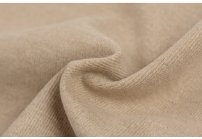 Brushed Rib Jersey Stof - Zand
