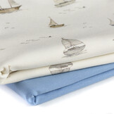 Jersey Katoen Digitale Print - Zeilboten