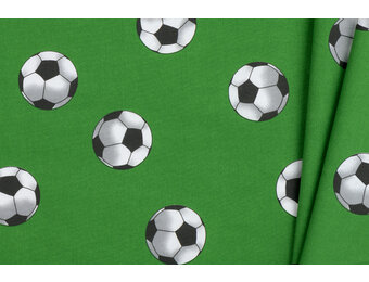 Voetbalstoffen Groen voetbal
