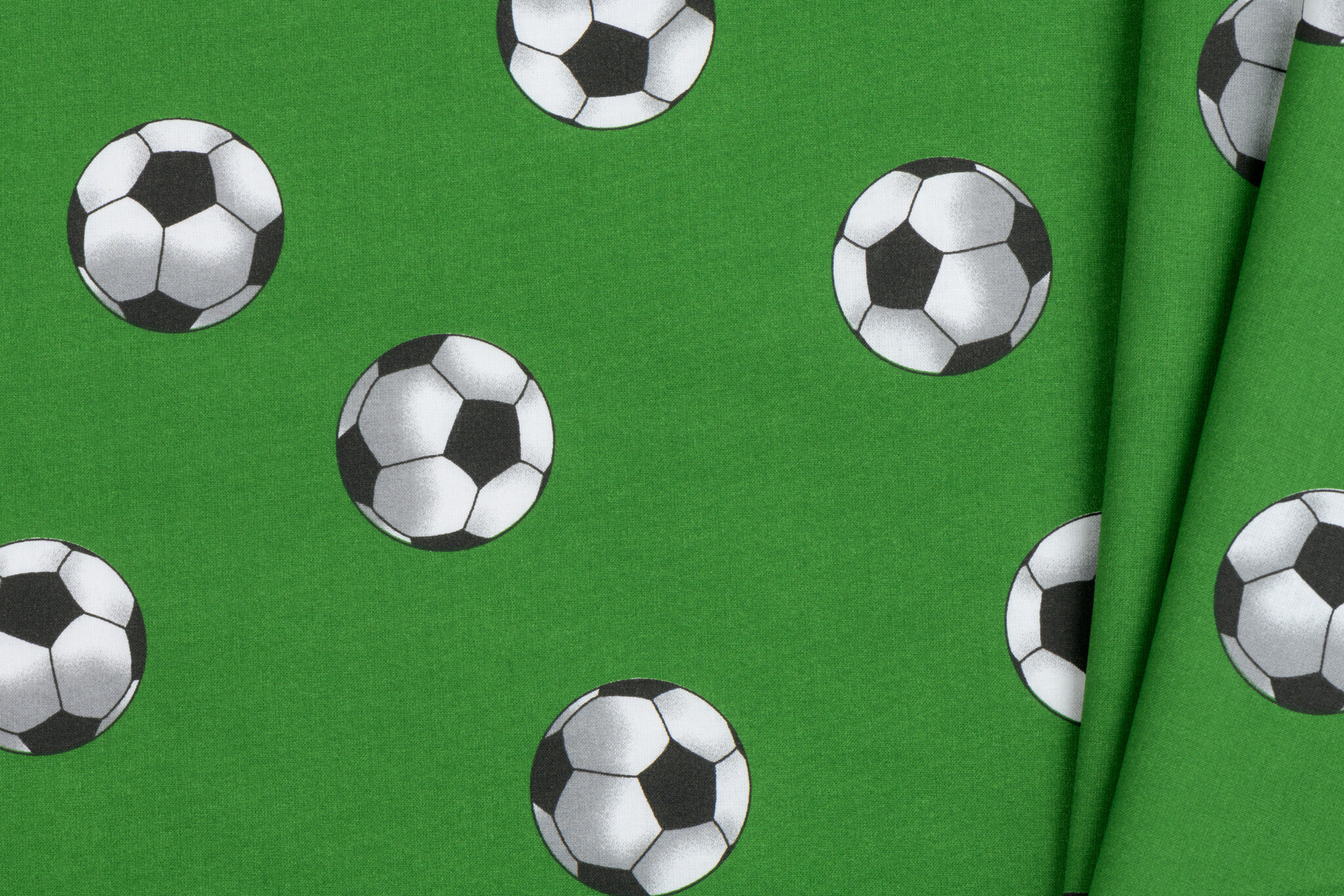 Voetbalstoffen Groen voetbal