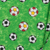 Voetbalstoffen Groen gekleurd voetbal