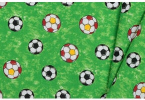 Voetbalstoffen Groen gekleurd voetbal