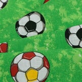 Voetbalstoffen Groen gekleurd voetbal