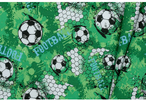 Voetbalstoffen Katoen - Groen