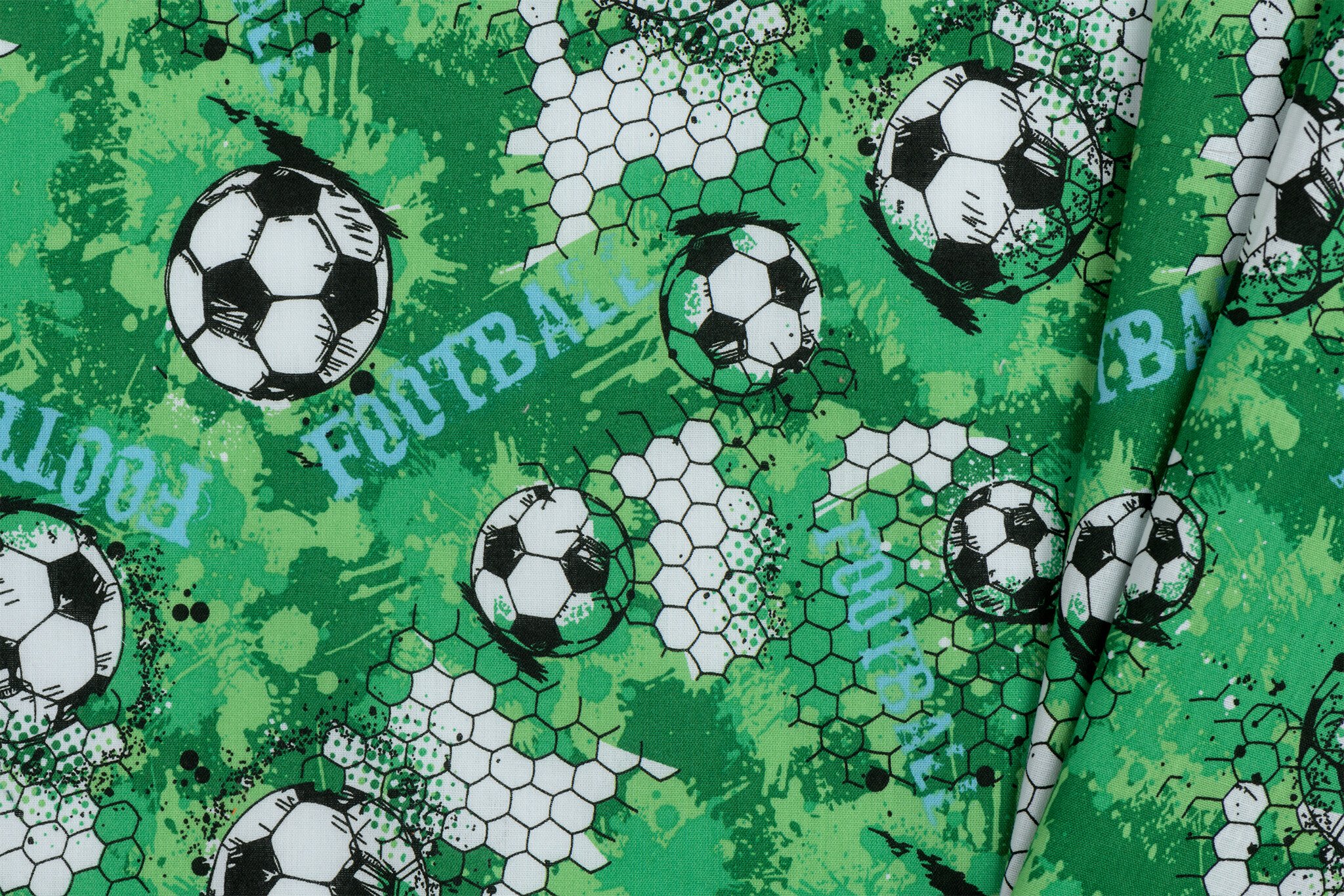 Voetbalstoffen Katoen - Groen