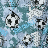 Voetbalstoffen Katoen - Grijs