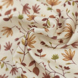 Jersey Katoen Digitale Print - Kastanje Blad Klei Roze