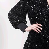 Pailletten stof zwart