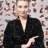 Pailletten stof zwart