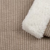 Faux Fur Corduroy Stof Cappuccino – Dubbelzijdig & Stijlvol