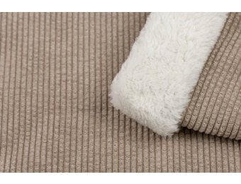 Faux Fur Corduroy Stof - Cappuccino