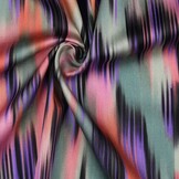 Katoen Satijn Stof Abstract - Multicolor