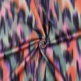 Katoen Satijn Stof Abstract - Multicolor