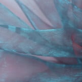 Organza Two-Tone Turkooisblauw - Rood