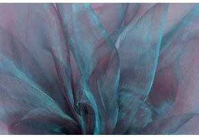 Organza Two-Tone Turkooisblauw - Rood