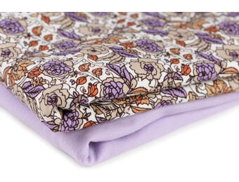 Jersey Katoen Digitale Print - Bloemkool Lila