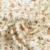 Jersey Katoen Digitale Print - Beige Romantische Bloem