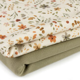 Jersey Katoen Digitale Print - Bloem Collage Beige