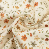 Jersey Katoen Digitale Print - Bloem Collage Beige