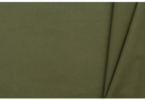 Uni katoen stof legergroen