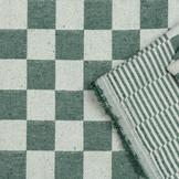 Dambont Theedoekenstof Donkergroen – Stevige Katoenen Pompdoek