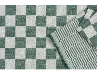 Dambont / Theedoekenstof, Donkergroen