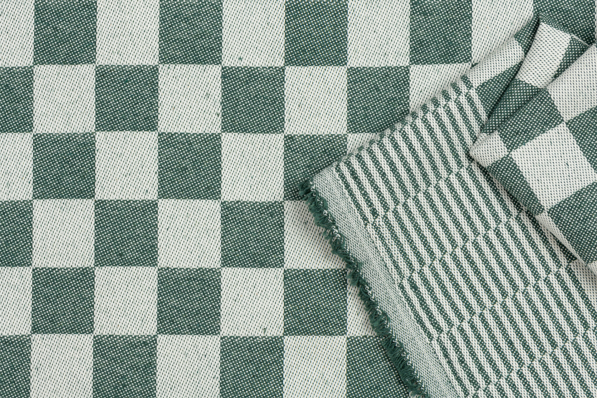 Dambont Theedoekenstof Donkergroen – Stevige Katoenen Pompdoek