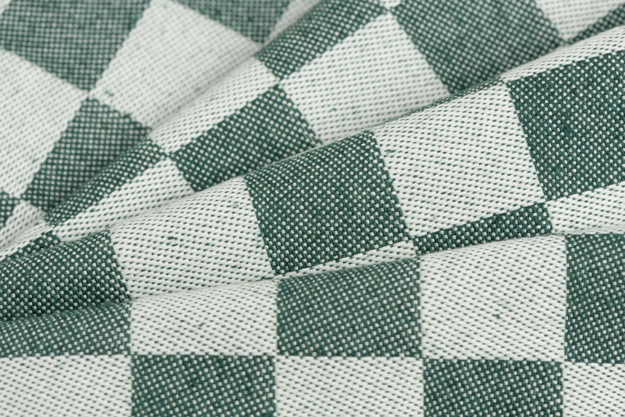 Dambont Theedoekenstof Donkergroen – Stevige Katoenen Pompdoek