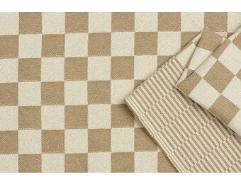 Dambont / Theedoekenstof, Zandbeige