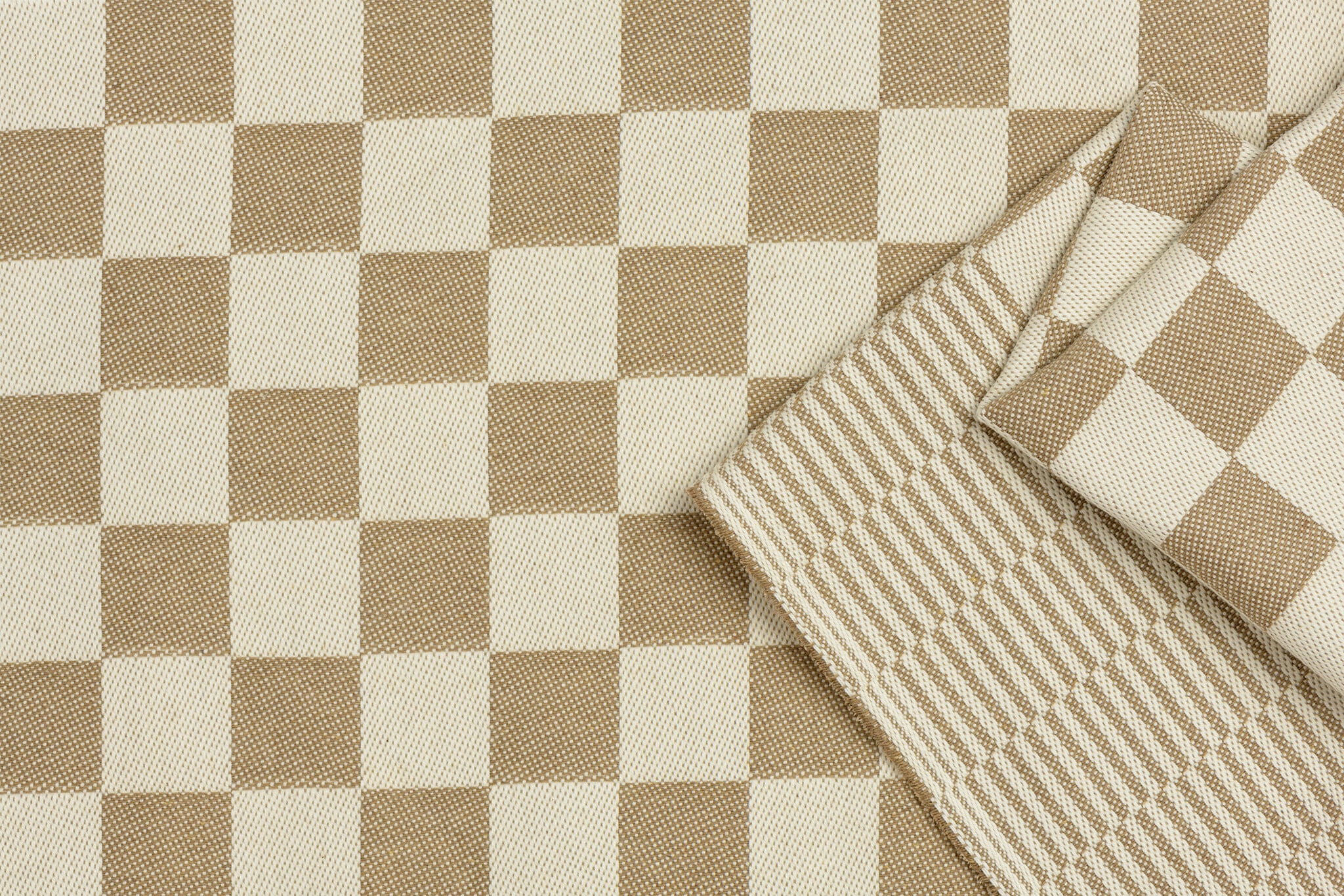 Dambont Theedoekenstof Zandbeige – Stevige Katoenen Pompdoek