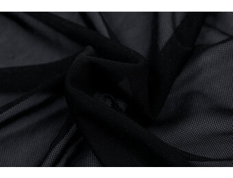 Mesh Stof Stretch Zwart